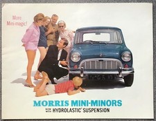 MORRIS MINI MINORS Hydrolastic Car Sales Brochure Sept 1965-66 #H&E 6509/B