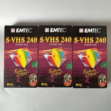 3x EMTEC 240 Super VHS SVHS