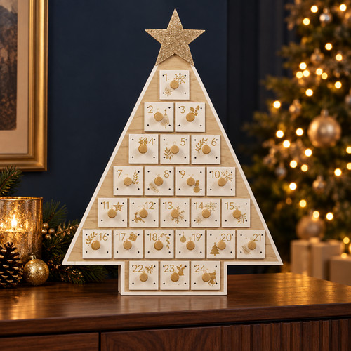 Wooden christmas tree advent - tree,