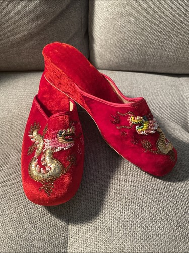 Vintage 70s red - red, chinese