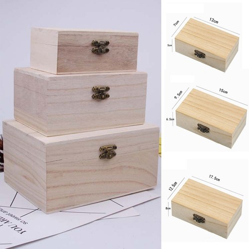Wooden box plain wood - wooden,