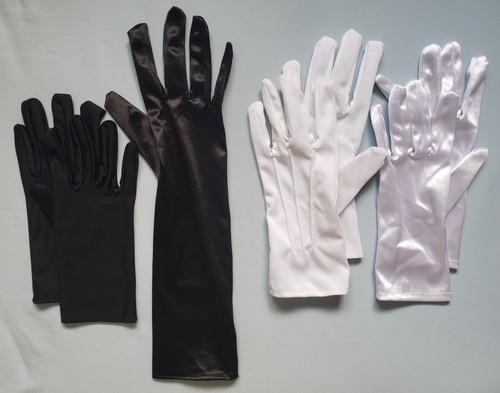 Elegant satin gloves bundle - elegant,