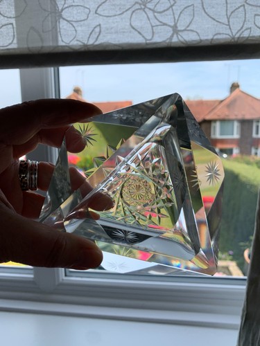 Crystal glass triangular - glass, prism