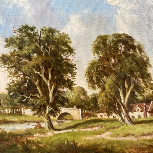 Vintage oil painting rural - vintage,