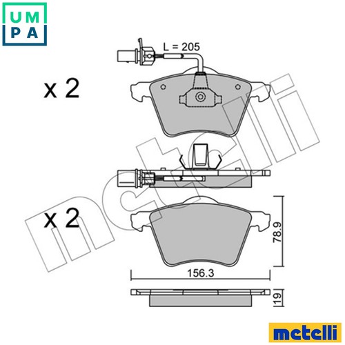 Brake pad set disc - set,