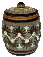 Antique Doulton Lambeth Stoneware Tobacco Jar