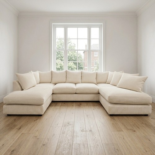 Cream seater sectional sofa - cream,
