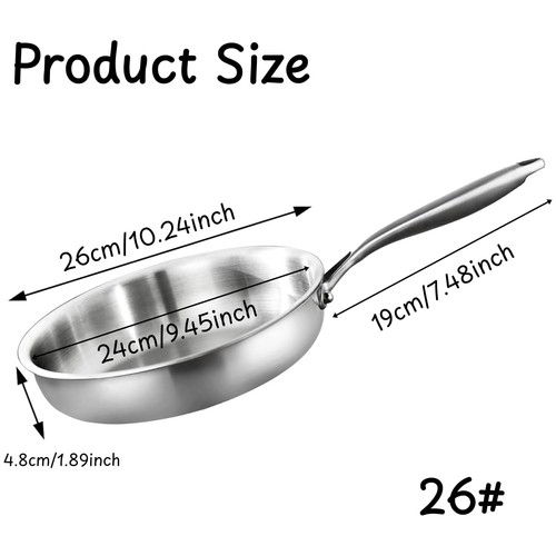 Stainless steel triply - stainless, frying
