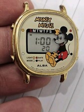 Seiko Alba Y753-4030 Mickey Mouse Vintage Watch 