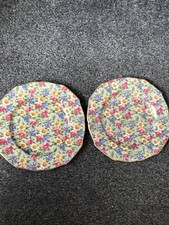 Vintage Chintz made in England bone china dishes x2