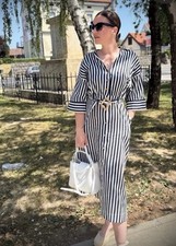 Zara Women's Striped Linen