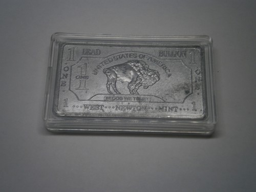 Buffalo 1oz lead bar - "buffalo",
