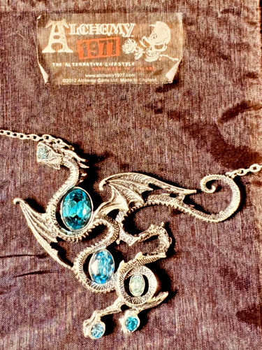 Alchemy gothic necklace aqua - alchemy,