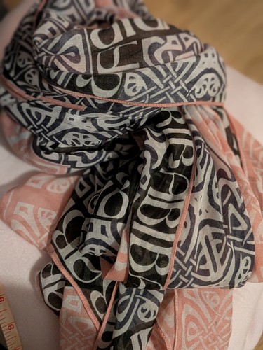 Biba scarf black pink - biba,