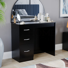 SALE Dressing Table 3 Drawer Stool Vanity Desk Bedroom Storage Furniture Black