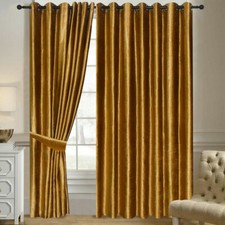 Shiny velvet eyelet curtains - shiny,