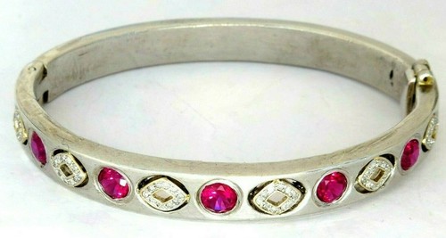 Bracelet diamond and ruby - diamond,
