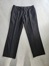 Mens River Island Black Pinstripe Smart/formal Trousers ( Short Leg) W35 L30