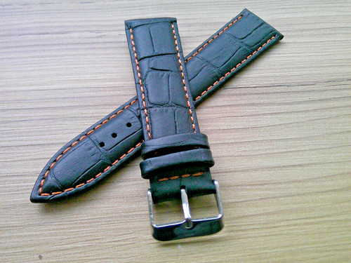 Black crocodile grain matt - crocodile,