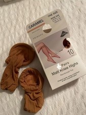 One pair matt knee high nylon
