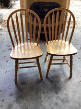Oak Dining Side Chair Set of 2