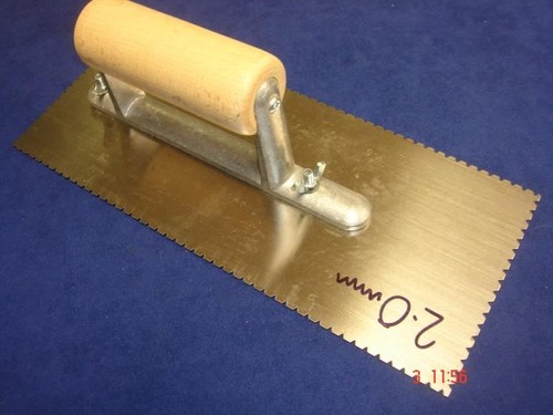Flooring adhesive notched - flooring, v