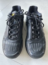 MENS NIKE BLACK LEATHER TN TUNED AIR MAX PLUS 3 SIZE UK11