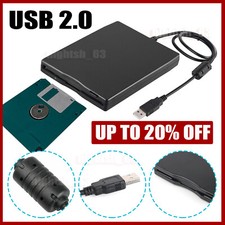 USB 2.0 Portable External Floppy Disk Drive 1.44Mb Reader FDD PC Laptop 3.5 Inch