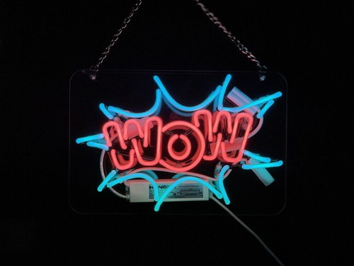 Wow neon sign light - wow, handcraft