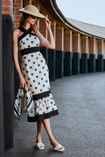 Coast Mono Midi Dress Womens