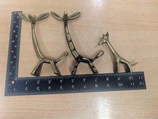 Vintage 1960s Kitsch Walter Bosse Style Giraffe ( 3off) Modernist Brass Bronze