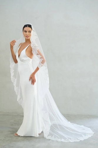 Lace mantilla veil one tier - one,