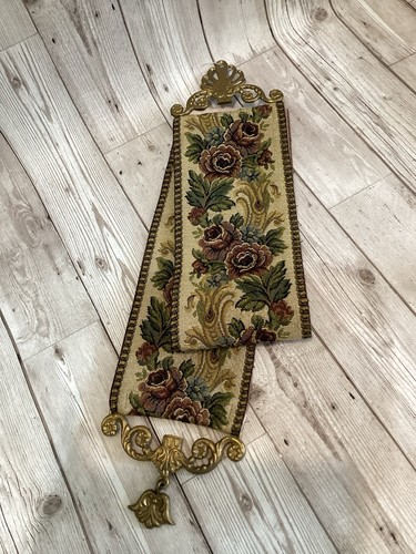 Vintage floral tapestry bell - floral,