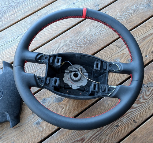 New leather steering wheel - new,