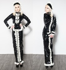 Misfitz blk PVC & ivory satin