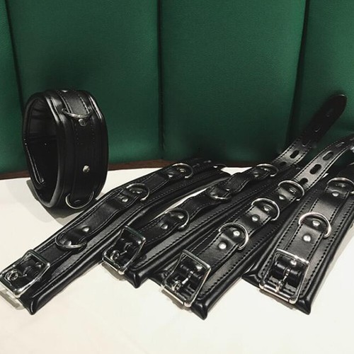 Bdsm wrist neck collar - wrist+neck, collar+ankle