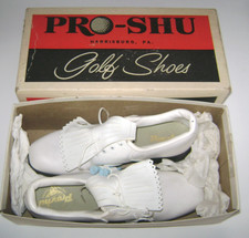 1950's Ladies Golf Shoes Pro-Shu Harrisburg Pa. New Old Stock Size 7.5 N