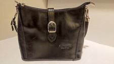 Florence Made In Italy Black Leather Handbag