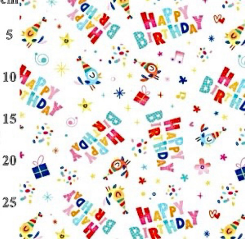 Polycotton fabric happy - polycotton,
