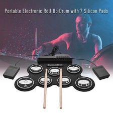 Silicone Electric Drum Set Folding Practice Drums Pad Kit New Music Drums
