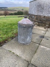 Vintage galvanised oil drum