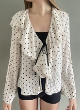 TOPSHOP White Ruffle Long