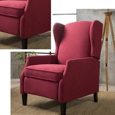 Deep Red Wingback Accent Club