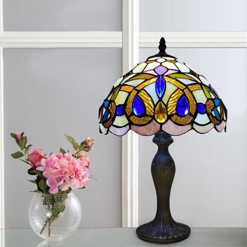 Multicolor tiffany table lamps - multicolor,