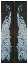 Black & Silver Peacock Ceramic