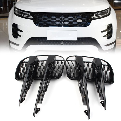 Pair black front bumper grille - pair,