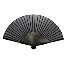 BLACK SILK FAN 8.25"