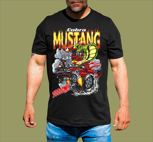 Cartoon mustang shirt - cartoon, t-shirt