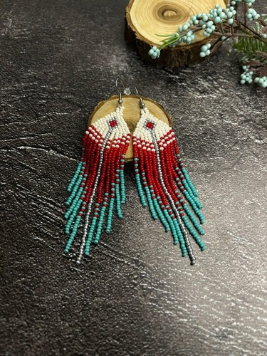 Tribal earrings native large - earrings,