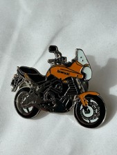 2007 candy burnt orange Kawasaki Versys 650 twin enamelled brooch pin
